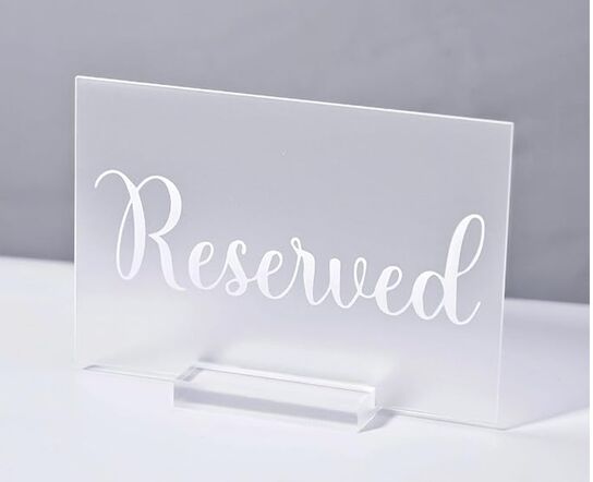 Reserved Sign — Reception · 6 available