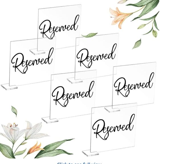 Reserved Cards — Reception · 6 available