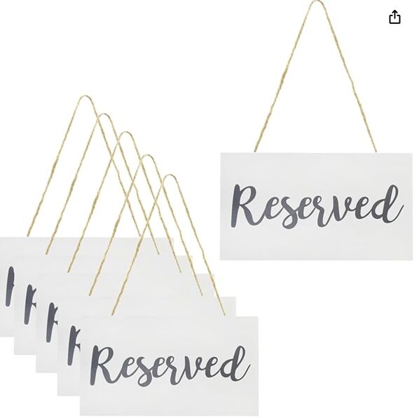 Reserved, Hanging — Ceremony aisles · 10 available