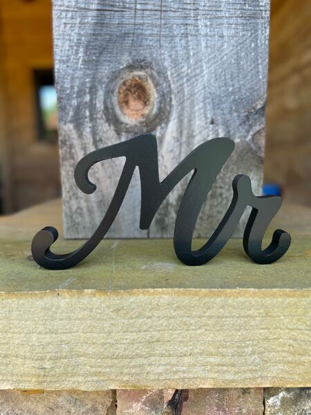 Black Mr & Mrs — 6" — 2 available