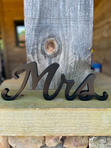 Black Mr & Mrs — 6" — 2 available