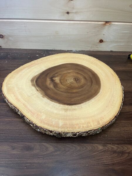 Wood Round Swivel — 17"