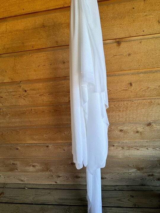 White arbor drapery