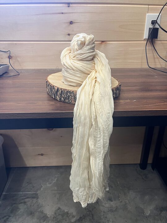 Ivory cheesecloth runner