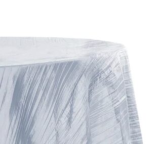 Dusty blue crinkle taffeta linen