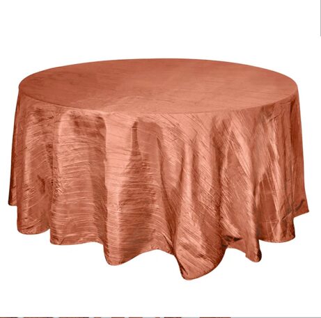 Terracotta crinkle taffeta linen